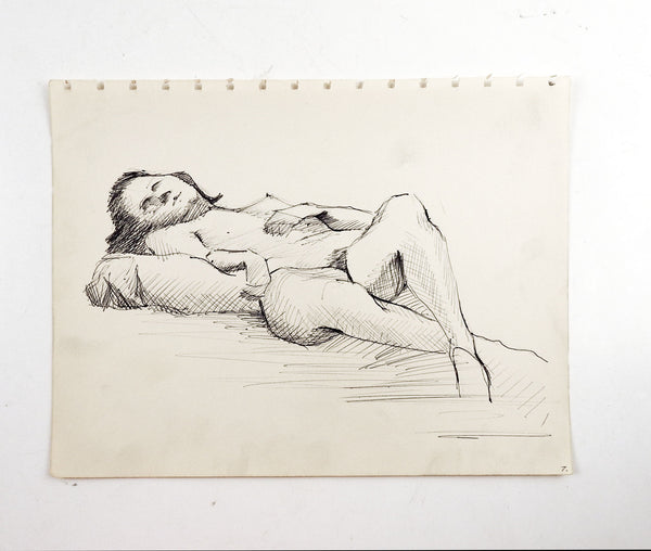 Reclining Nude Figure Drawing
