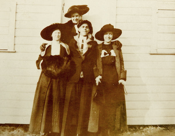 Handsome Guy Gets All The Girls 1900's Photograph