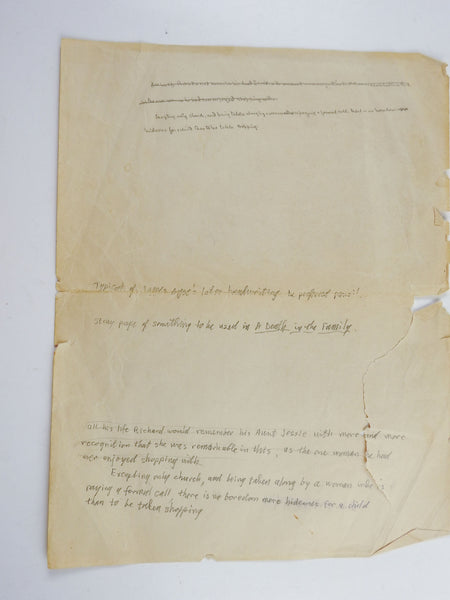 Letters of James Agee to Father Flye & Agee's Manuscript Notes