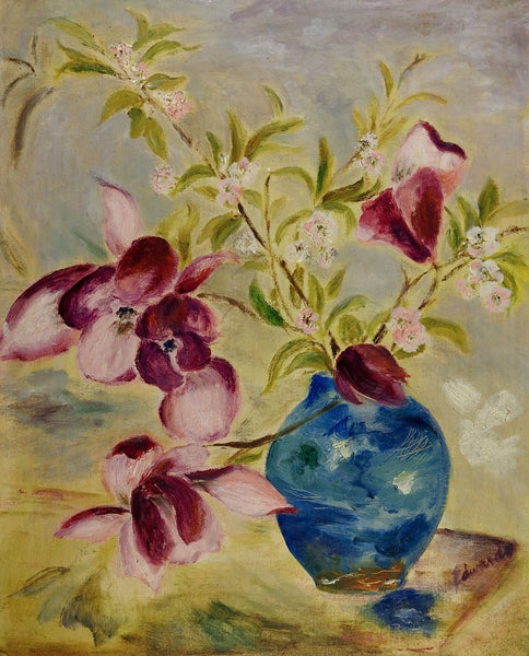 Purple Orchids Still Life Painting