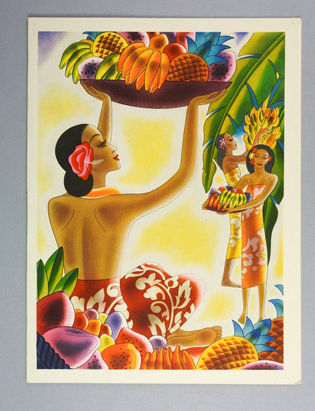 Vintage Graphic & Vibrant Hawaiian Print  Menu 1941
