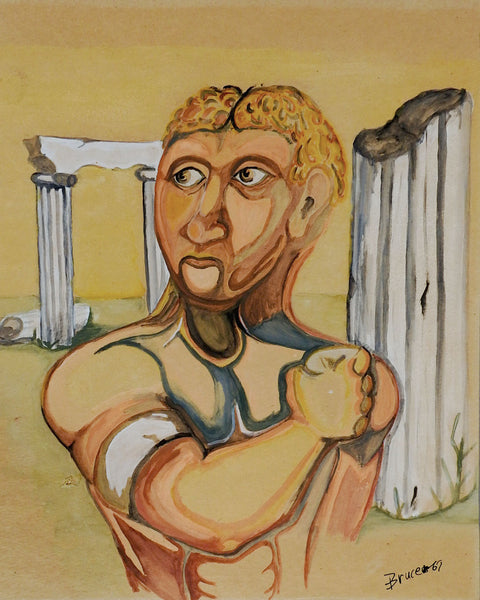 Folk Art Roman Gladiator Painting