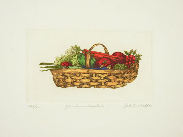 Garden Basket w/Veggies Etching