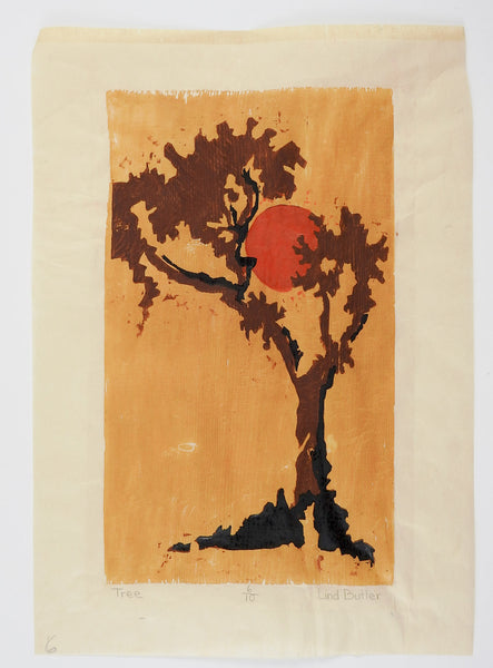 Tree Block Print By Lind Butler