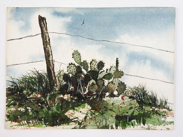 Cactus Watercolor Painting by Jerry Weers