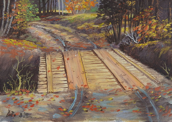 Small Rustic Bridge Painting