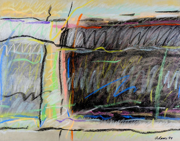 Bold Square Abstract Pastel Painting