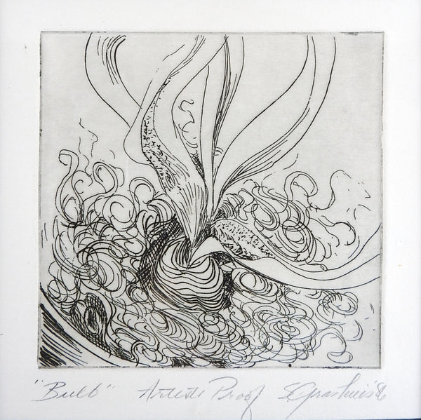 Abstract Botanical Etching