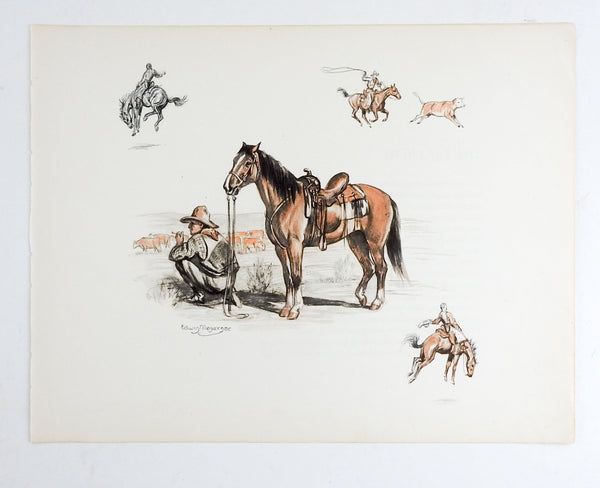 Edwin Megargee Cowboy & Horse Print