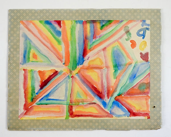 Geometric Abstract Watercolor Painting