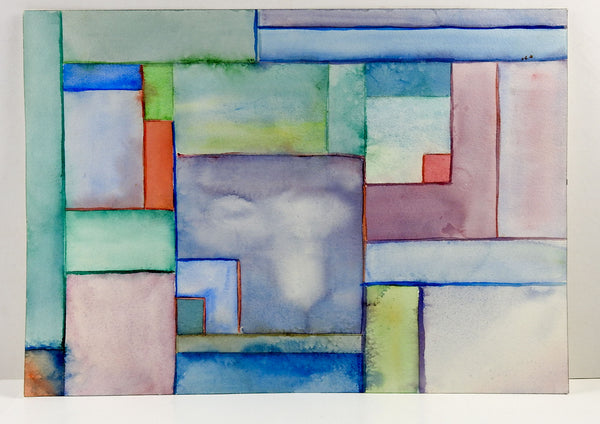 Color Block Abstract Watercolor Painting