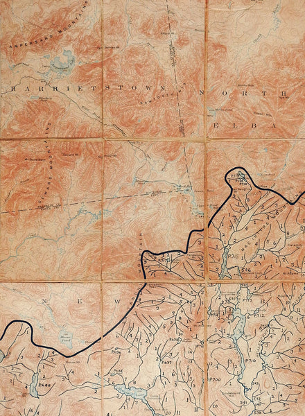 Santanoni New York 1903 US Geological Survey Folding Map