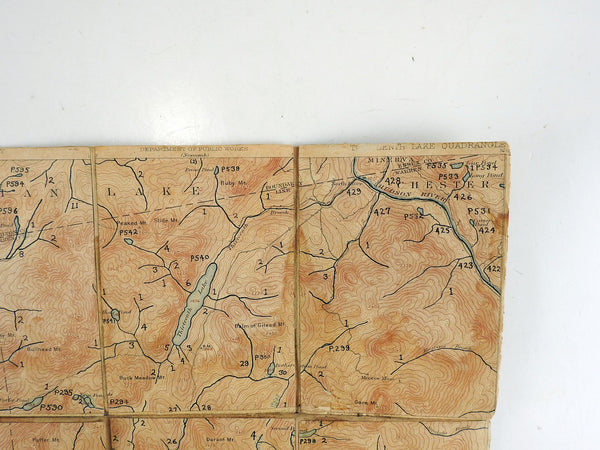 13th Lake New York 1897 US Geological Survey Folding Map