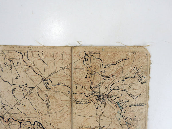 Nicholville New York 1921 US Geological Survey Folding Map