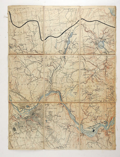 Schenectady,  New York c. 1900 US Geological Survey Folding Map