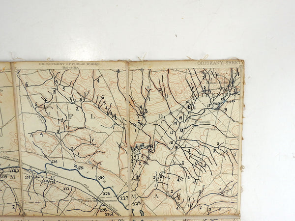 Oriskany, Rome, New York 1895 US Geological Survey Folding Map