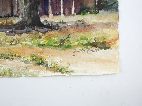 Texas Hillcountry Homestead Watercolor Painting