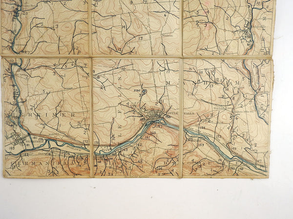 Little Falls New York 1900 US Geological Survey Folding Map