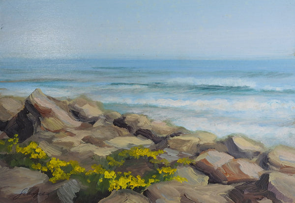 Rocky Coast Seascape Painting