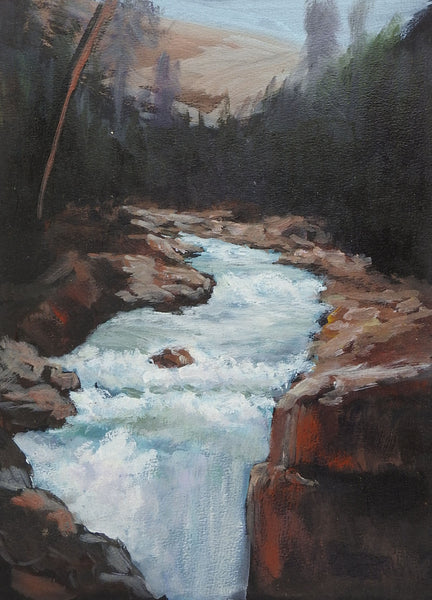 Mountain Stream Landscape Painting