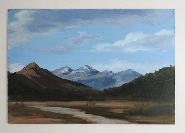 Mountain River Valley Landscape Painting