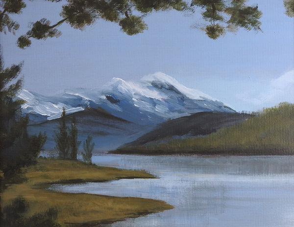Mountain Lake Landscape Painting