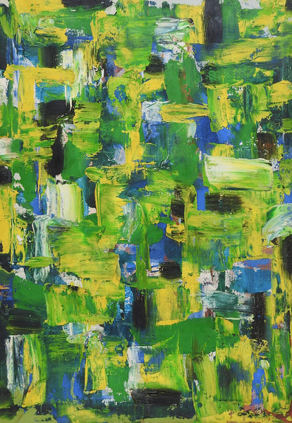 Green & Yellow Abstract Painting