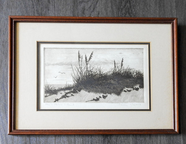Padre Island Etching By Jerry Weers