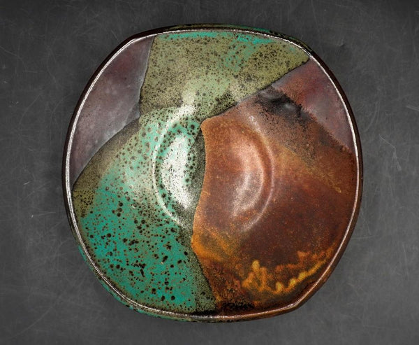 Joel Edwards Shallow Mid Century Abstract Pottery Bowl