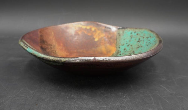 Joel Edwards Shallow Mid Century Abstract Pottery Bowl