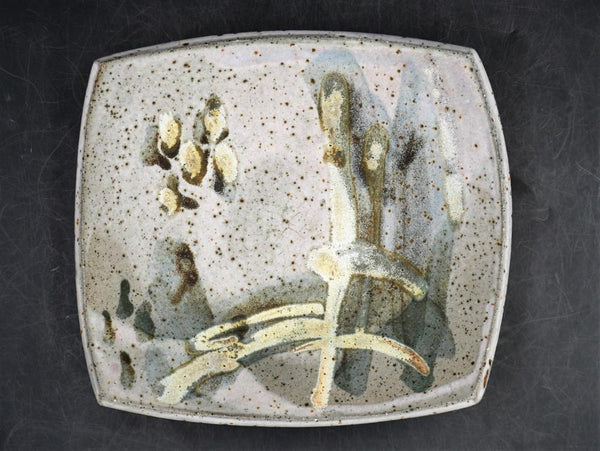 Mid Century Abstract Joel Edwards Shallow Pottery Bowl
