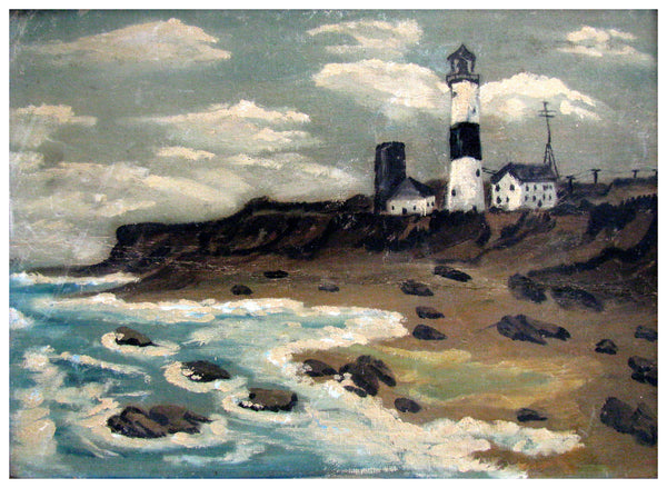 Rocky Coast & Light House Painting