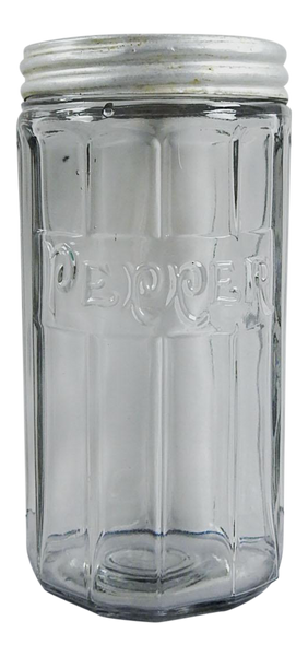 Antique Hoosier Glass Pepper Shaker