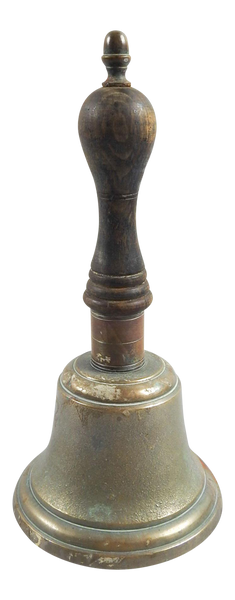 Antique Brass & Wood School Bell