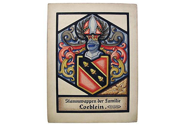 Loeblein Family Crest by Oswald Fell