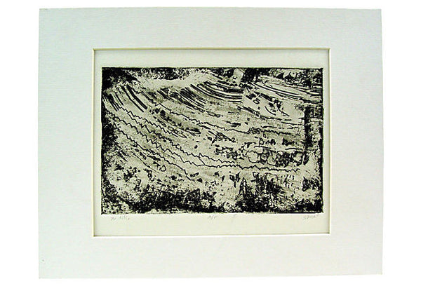 Abstract Black & White Etching - Artifax antiques & design